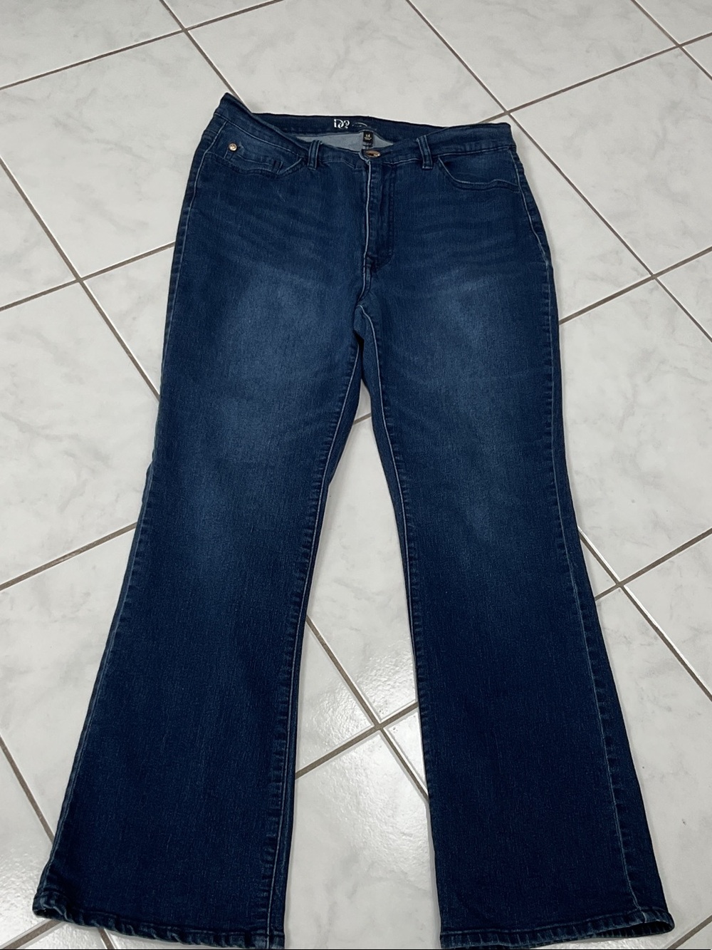 DG2 by Diane Gilman Dark Blue Flare Jeans